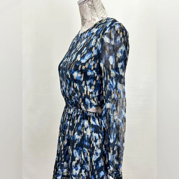 FRENCH CONNECTION Navy blue and gold waist cutout mini dress size 8. - Picture 6 of 16